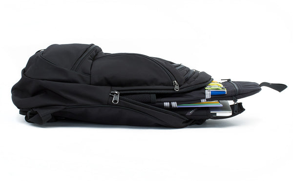 The Synapse 25 with its main compartment open and containing a Synapse 25 Freudian Slip an Vertical Cache.